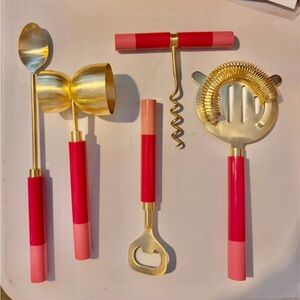 Gold and Pink Bar Tool Set